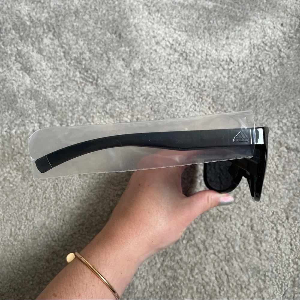 ADIDAS Sprung Shiny Black Polarized Sunglasses NEW - Picture 3 of 9
